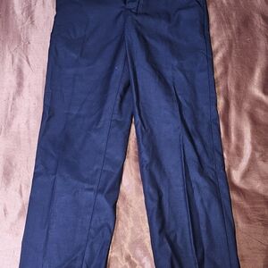 Calvin Klein Boys' Black and Navy Herringbone Dress Pants